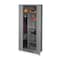Tennsco Combo Wardrobe Storage Cabinet, 78 in H, 36 in W, 24 in D, Swing, Keyed, Medium Gray, 5 Shelves 7820MGY - alternate 3