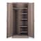 Tennsco Combo Wardrobe Storage Cabinet, 78 in H, 36 in W, 24 in D, Swing, Keyed, Sand, 5 Shelves, 0 Drawers 7820SD - alternate 1