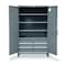 Strong Hold Combo Drawer Storage Cabinet, 78 in H, 48 in W, 24 in D, Swing, Padlock Hasp, Dark Gray, 6 Drawers 46-244-6/5DB - alternate 1