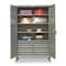 Strong Hold Combo Drawer Storage Cabinet, 78 in H, 48 in W, 24 in D, Swing, Padlock Hasp, Dark Gray, 6 Drawers 46-244-6/5DB - alternate 2