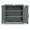 Strong Hold Shelving Storage Cabinet, 36 in H, 36 in W, 20 in D, Swing, Padlock Hasp, Dark Gray, 2 Shelves 33-202 - alternate 1