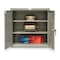 Strong Hold Shelving Storage Cabinet, 36 in H, 36 in W, 20 in D, Swing, Padlock Hasp, Dark Gray, 2 Shelves 33-202 - alternate 2