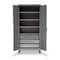 Strong Hold Combo Drawer Storage Cabinet, 78 in H, 36 in W, 24 in D, Swing, Padlock Hasp, Dark Gray, 3 Drawers 36-244-3DB - alternate 1