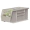 Akro-Mils Hang & Stack Storage Bin, Plastic, Beige, 5 in H, 5 1/2 in W, 10 7/8 in L 30230STONE - alternate 3
