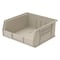 Akro-Mils Hang & Stack Storage Bin, 11 in W x 10-7/8 in L x 5 in H, 50 lb Load Capacity, Stone, Plastic 30235STONE - alternate 1
