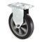 Zoro Select Rigid Plate Caster, Polyolfin, 3 in, 125 lb 1UHW1 - alternate 1