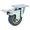 Zoro Select Swivel Plate Caster, Rubber, 3-1/2 in, 250 lb, C P12S-PRP035B-12-TB-001 - alternate 1