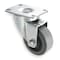 Zoro Select Swivel Plate Caster, Rubber, 4 in., 250 lb. 1UHY4 - alternate 1