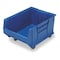 Quantum Storage Systems Mobile Storage Bin, Polypropylene/Polyethylene, Blue, 11 in H, 16 1/2 in W, 29 7/8 in L QUS984MOBBL - alternate 1