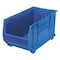 Quantum Storage Systems Mobile Storage Bin, Polypropylene/Polyethylene, Blue, 15 in H, 16 1/2 in W, 29 7/8 in L QUS986MOBBL - alternate 1