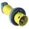 Hubbell Wiring Device-Kellems Watertight Pin & Sleeve Plug, 30 A, 125V AC, Single Phase, 2 Pole, IEC Grounding, Yellow, NEMA 4X HBL330P4W - alternate 1