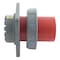 Hubbell Wiring Device-Kellems Watertight Pin & Sleeve Inlet, 60 A, 480V AC, Three Phase, 3 Pole, IEC Grounding, Red HBL460B7W - alternate 1