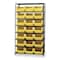 Quantum Storage Systems Steel Bin Shelving, 42 in W x 75 in H x 18 in D, 8 Shelves, Gray/Yellow MSU-532YL - alternate 1