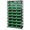 Quantum Storage Systems Steel Bin Shelving, 42 in W x 75 in H x 18 in D, 6 Shelves, Gray/Green MSU-543GN - alternate 6