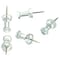 Officemate Push Pins, 1/2in, Clear, PK1200 35711 - alternate 2