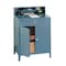 Zoro Select Stationary Shop Desk, 1 Drawer, 1 Cabinet, Gray, 34 1/2 in W x 45 1/8 in D x 30 In H 1W908 - alternate 3