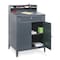 Zoro Select Stationary Shop Desk, 1 Drawer, 1 Cabinet, Gray, 34 1/2 in W x 45 1/8 in D x 30 In H 1W908 - alternate 4