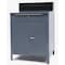 Zoro Select Stationary Shop Desk, 1 Drawer, 1 Cabinet, Gray, 34 1/2 in W x 45 1/8 in D x 30 In H 1W908 - alternate 1