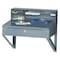 Zoro Select Shop Desk, 34-1/2 x 37-1/2 x 30 In, Gray 1W952 - alternate 2