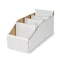 Packaging Of America Cardboard Corrugated Shelf Bin Divider, White, 4 in L, 2 in H, 100 PK 1W863 - alternate 2