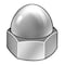 Zoro Select Standard Crown Cap Nut, 1/4"-20, 18-8 Stainless Steel, Plain, 19/32 in H, 10 PK CPB023 - alternate 1