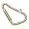 Miller Carabiner, Twist-Lock, Pear, 8 5/8 in Length, 2" Gate Opening, Zinc-Plated Alloy Steel, Gold 18D-1/ - alternate 1