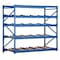 Vestil Starter Gravity Flow Rack, 36 in D, 96 in W, 4 Shelves, Blue FLOW-3-4 - alternate 1
