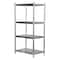 Vestil Metal Shelving Unit, 24"D x 36"W x 74"H, 4 Shelves, Stainless Steel SSS-2436 - alternate 1