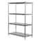 Vestil Metal Shelving Unit, 24"D x 48"W x 74"H, 4 Shelves, Stainless Steel SSS-2448 - alternate 1