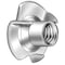 Zoro Select T-Nut, 1/4"-20, Steel, Zinc Plated, 0.305 in Barrel Dia, 5/16 in Barrel Ht, 100 PK TNUTI0250L-100P - alternate 1
