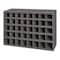 Durham Mfg Pigeonhole Bin Unit, 33.75 in W x 8.5 in D x 22.25 in H, 40 Compartments, Gray, Steel 349-95 - alternate 1