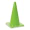 Zoro Select Traffic Cone, Polyethylene, Non-Reflective, 18 in Height, 1.5 lb, Green 1YBW8 - alternate 1