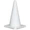 Zoro Select Traffic Cone, Polyethylene, Non-Reflective, 18 in Height, 1.5 lb, White 1YBW7 - alternate 5