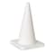 Zoro Select Traffic Cone, Polyethylene, Non-Reflective, 18 in Height, 1.5 lb, White 1YBW7 - alternate 1