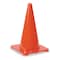 Zoro Select Traffic Cone, Polyethylene, Non-Reflective, 18 in Height, 1.5 lb, Red 1YBW5 - alternate 1