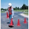 Zoro Select Traffic Cone, Polyethylene, Non-Reflective, 18 in Height, 1.5 lb, Red 1YBW5 - alternate 5