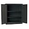 Hallowell Shelving Storage Cabinet, 42 in H, 36 in W, 21 in D, Swing, Padlock Hasp, Dark Gray, 2 Shelves HWG4SC6142-2CL - alternate 1