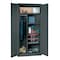 Hallowell Combo Wardrobe Storage Cabinet, 78 in H, 36 in W, 24 in D, Swing, Padlock Hasp, Dark Gray, 0 Drawers HW6CC6478-4CL - alternate 1
