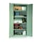 Hallowell Shelving Storage Cabinet, 78 in H, 60 in W, 24 in D, Swing, Padlock Hasp, Dark Gray, 4 Shelves HW6SC0478-4CL - alternate 2