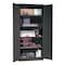 Hallowell Shelving Storage Cabinet, 78 in H, 48 in W, 24 in D, Swing, Padlock Hasp, Dark Gray, 4 Shelves HW6SC8478-4CL - alternate 3