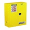 Justrite Hazardous Material Storage Cabinet, 30 gal, 1 Shelves, Steel, 43 in W x 44 in H x 18 in D, Yellow 893000 - alternate 1