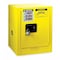 Justrite Hazardous Material Storage Cabinet, 4 gal, 1 Shelves, Steel, 17 in W x 22 in H x 17 in D, Yellow 890400 - alternate 1