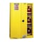 Justrite Hazardous Material Storage Cabinet, 45 gal, 2 Shelves, Steel, 43 in W x 65 in H x 18 in D, Yellow 894580 - alternate 1