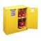 Justrite Hazardous Material Storage Cabinet, 30 gal, 1 Shelves, Steel, 43 in W x 44 in H x 18 in D, Yellow 893020 - alternate 1