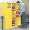 Justrite Hazardous Material Storage Cabinet, 60 gal, 2 Shelves, Steel, 34 in W x 65 in H x 34 in D, Red 896021 - alternate 8