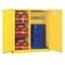 Justrite Hazardous Material Storage Cabinet, 115 gal, 3 Shelves, Steel, 59 in W x 65 in H x 34 in D, Yellow 899270 - alternate 2