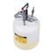 Justrite HPLC Waste Can, Polyethylene/ Stainless Steel Disconnects, 5 gal, 3/8 in Tubing, White, for Solvents TF12755 - alternate 1