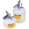 Justrite HPLC Waste Can, Polyethylene/ Stainless Steel Disconnects, 2 gal, 3/8 in Tubing, White, for Solvents TF12752 - alternate 2