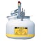 Justrite HPLC Waste Can, Polyethylene/ Stainless Steel Disconnects, 2 gal, 3/8 in Tubing, White, for Solvents TF12752 - alternate 1