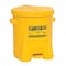 Eagle Mfg Oily Waste Can, 6 gal, Yellow, Polyethylene, 16 in Height, Foot Operated Self-Closing 933FLY - alternate 1